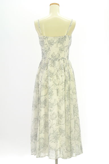 PROPORTION BODY DRESSING（プロポーションボディドレッシング）の古着「ニットカーデ×花柄シフォンキャミワンピセットアップ（ツーピース（ジャケット＋ワンピース））」大画像５へ