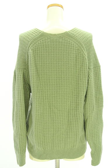 NANO universe（ナノユニバース）の古着「ワッフル編みVネックニットトップス（セーター）」大画像２へ