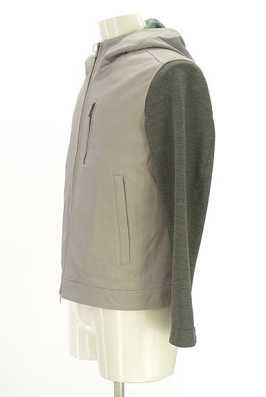 NICOLE（ニコル）の古着「MONSIEUR NICOLE レザー切替フーディ（ブルゾン・スタジャン）」大画像３へ