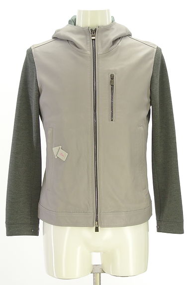 NICOLE（ニコル）の古着「MONSIEUR NICOLE レザー切替フーディ（ブルゾン・スタジャン）」大画像４へ