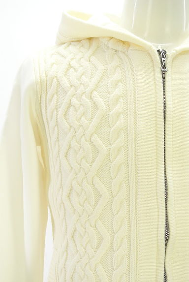 NICOLE（ニコル）の古着「ケーブルニット×スウェットフーディ（スウェット・パーカー）」大画像４へ