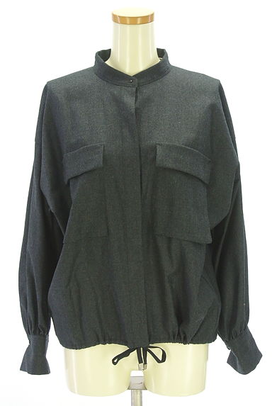 クリックで大画像表示 ROPE(ロペ)の古着「三尋木奈保さんコラボ バンドカラーウールシャツ(ブラウス)」大画像1へ