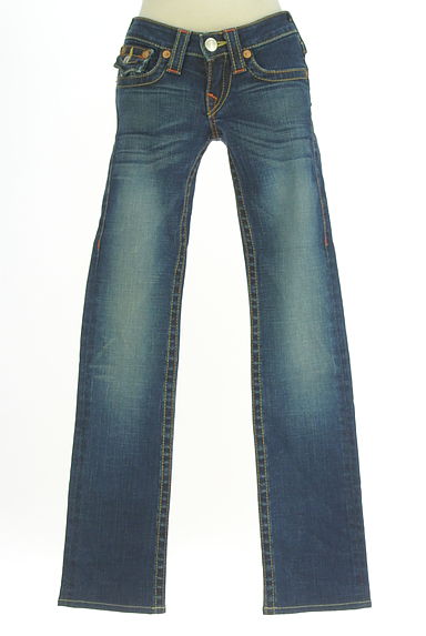 TRUE RELIGION（トゥルーレリジョン）の古着「ウォッシュド加工ストレートデニム（デニムパンツ）」大画像１へ