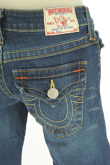 TRUE RELIGION（トゥルーレリジョン）の古着「ウォッシュド加工ストレートデニム（デニムパンツ）」大画像５へ