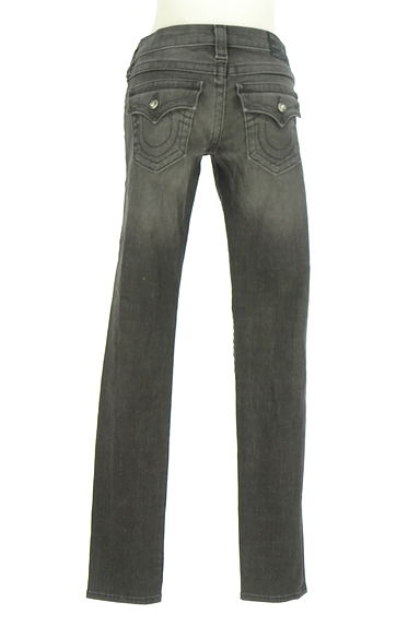 TRUE RELIGION（トゥルーレリジョン）の古着「ビジューボタン付きブラックスキニーデニムパンツ（デニムパンツ）」大画像２へ