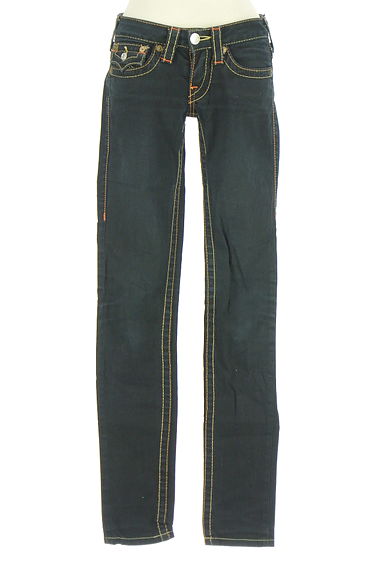 TRUE RELIGION（トゥルーレリジョン）の古着「ブラックデニムスキニーパンツ（デニムパンツ）」大画像１へ