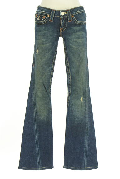 TRUE RELIGION（トゥルーレリジョン）の古着「ローライズダメージデニムパンツ（デニムパンツ）」大画像１へ