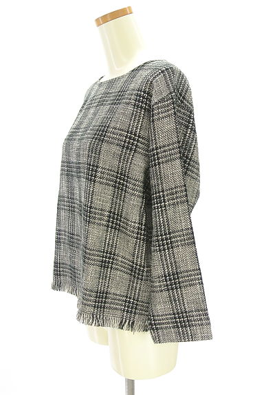 URBAN RESEARCH DOORS（アーバンリサーチドアーズ）の古着「フリンジツイードブラウス（カットソー・プルオーバー）」大画像３へ