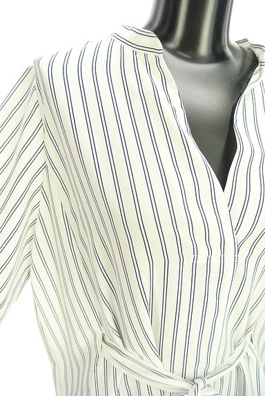 クリックで大画像表示 Stola.(ストラ)の古着「ベルト付きストライプチュニック(カットソー・プルオーバー)」大画像4へ