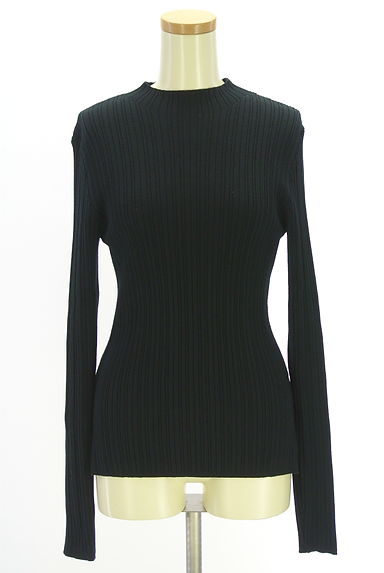 AZUL BY MOUSSY（アズールバイマウジー）の古着「モックネックリブニットトップス（ニット）」大画像１へ