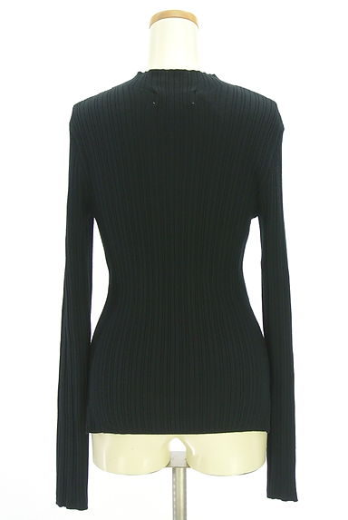 AZUL BY MOUSSY（アズールバイマウジー）の古着「モックネックリブニットトップス（ニット）」大画像２へ