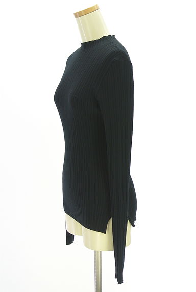 AZUL BY MOUSSY（アズールバイマウジー）の古着「モックネックリブニットトップス（ニット）」大画像３へ