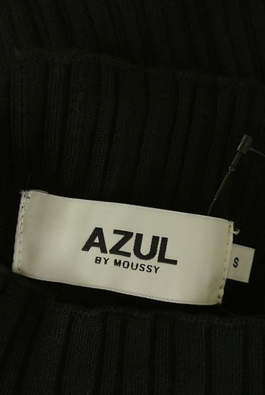 AZUL BY MOUSSY（アズールバイマウジー）の古着「モックネックリブニットトップス（ニット）」大画像６へ