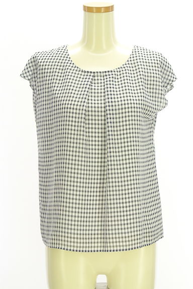 ketty（ケティ）の古着「ニットカーデ×ギンガムチェック柄カットソー アンサンブル（アンサンブル）」大画像４へ