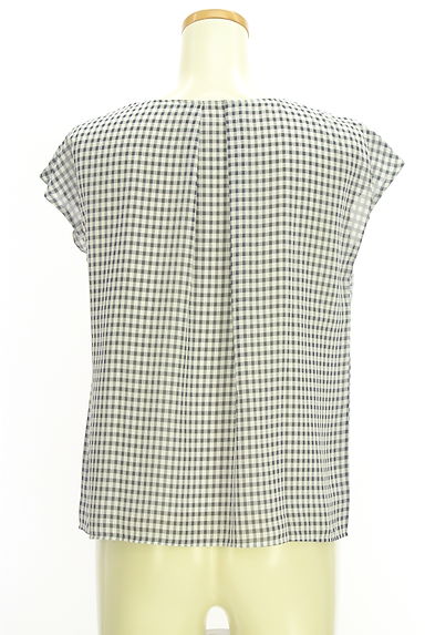 ketty（ケティ）の古着「ニットカーデ×ギンガムチェック柄カットソー アンサンブル（アンサンブル）」大画像５へ