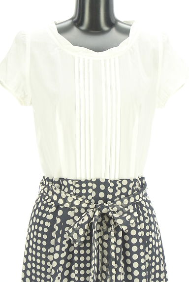 クリックで大画像表示 組曲(クミキョク)の古着「ドット柄シフォン切替半袖ワンピース(ワンピース・チュニック)」大画像4へ