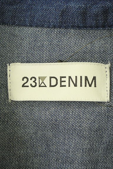 クリックで大画像表示 23区(ニジュウサンク)の古着「バンドカラータックデニムシャツ(ブラウス)」大画像6へ