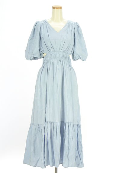 クリックで大画像表示 Her lip to(ハーリップトゥ)の古着「ウエストオープン半袖ワンピース(ワンピース・チュニック)」大画像1へ