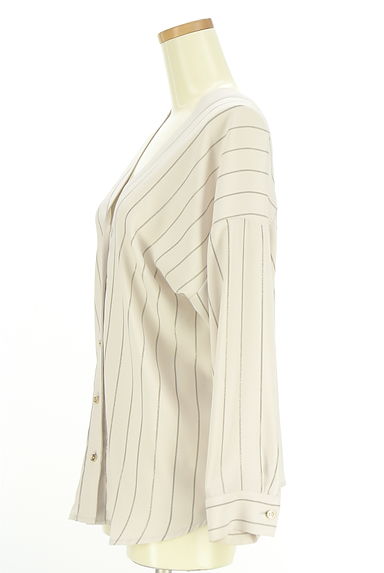 Loungedress（ラウンジドレス）の古着「ラメストライプ柄ブラウス（カットソー・プルオーバー）」大画像３へ