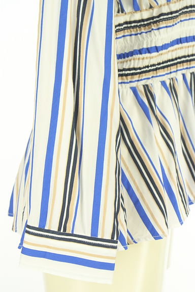 VICKY（ビッキー）の古着「ストライプペプラムブラウス（カットソー・プルオーバー）」大画像５へ