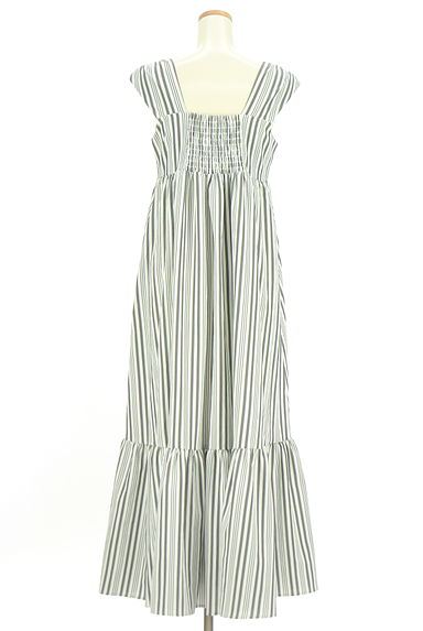 VICKY（ビッキー）の古着「ストライプティアードロングワンピース（キャミワンピース）」大画像２へ