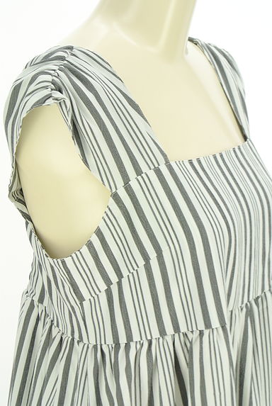 VICKY（ビッキー）の古着「ストライプティアードロングワンピース（キャミワンピース）」大画像４へ