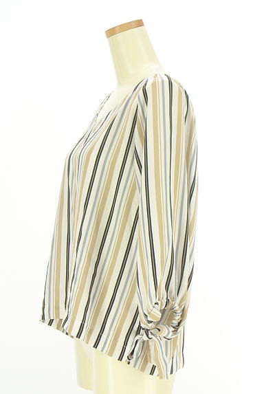 クリックで大画像表示 VICKY(ビッキー)の古着「ドロストスリーブマルチストライプブラウス(カットソー・プルオーバー)」大画像3へ