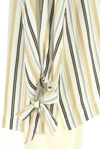 クリックで大画像表示 VICKY(ビッキー)の古着「ドロストスリーブマルチストライプブラウス(カットソー・プルオーバー)」大画像5へ