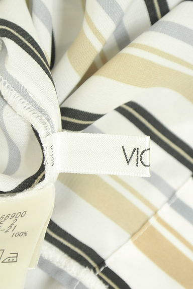 クリックで大画像表示 VICKY(ビッキー)の古着「ドロストスリーブマルチストライプブラウス(カットソー・プルオーバー)」大画像6へ