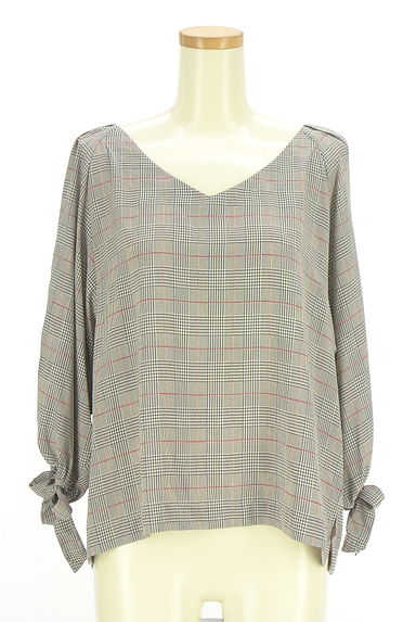 VICKY（ビッキー）の古着「ドロストスリーブチェックブラウス（カットソー・プルオーバー）」大画像１へ