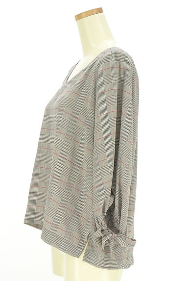 VICKY（ビッキー）の古着「ドロストスリーブチェックブラウス（カットソー・プルオーバー）」大画像３へ