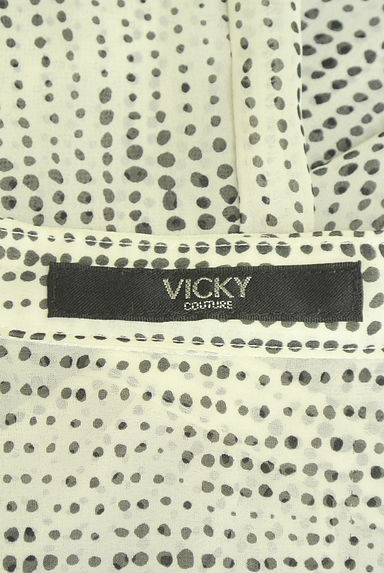 クリックで大画像表示 VICKY(ビッキー)の古着「8分袖ランダムドットシアーブラウス(ブラウス)」大画像6へ