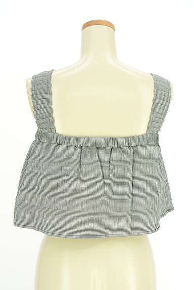 RESEXXY（リゼクシー）の古着「ギンガムチェック柄クロップドフレアキャミ（カットソー・プルオーバー）」大画像２へ