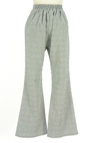 RESEXXY（リゼクシー）の古着「チェック柄シワ加工フレアパンツ（パンツ）」大画像２へ