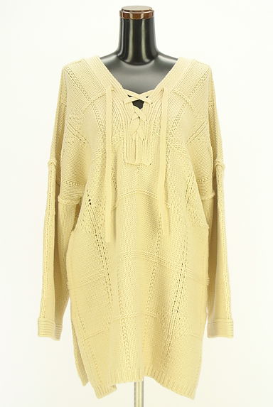 クリックで大画像表示 VICKY(ビッキー)の古着「レースアップニットトップス(セーター)」大画像1へ