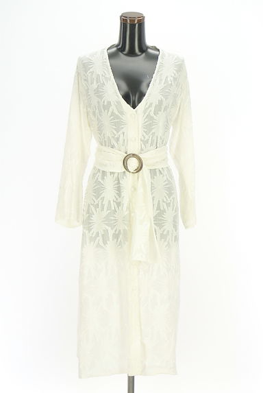 VICKY（ビッキー）の古着「ベルト付きシアーロングカーディガン（カーディガン・ボレロ）」大画像１へ