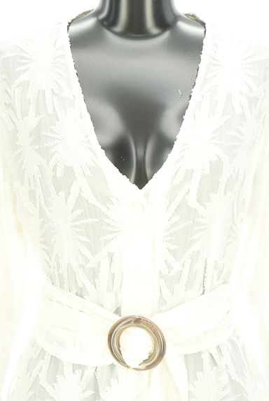 VICKY（ビッキー）の古着「ベルト付きシアーロングカーディガン（カーディガン・ボレロ）」大画像４へ