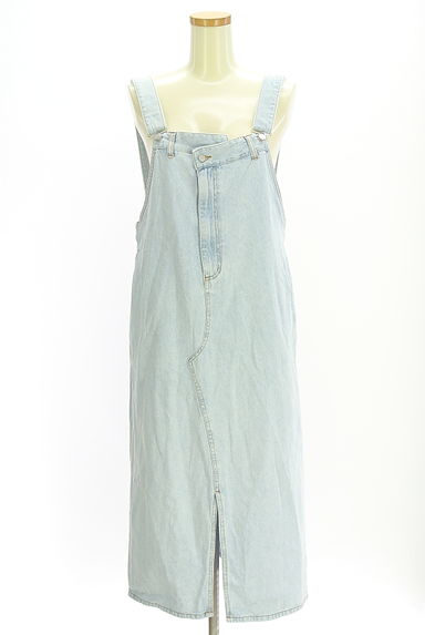 クリックで大画像表示 Samansa Mos2(サマンサモスモス)の古着「SM2 ミモレ丈デニムジャンパースカート(オーバーオール・サロペット)」大画像1へ