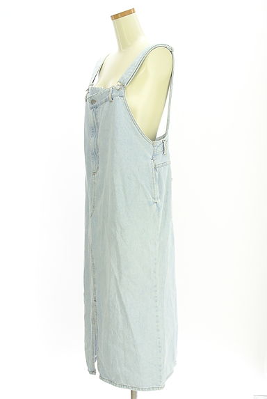 クリックで大画像表示 Samansa Mos2(サマンサモスモス)の古着「SM2 ミモレ丈デニムジャンパースカート(オーバーオール・サロペット)」大画像3へ