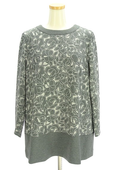 LEILIAN（レリアン）の古着「花柄プリントフレアチュニック（カットソー・プルオーバー）」大画像１へ