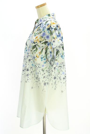 LEILIAN（レリアン）の古着「花柄シャツチュニック（ブラウス）」大画像３へ