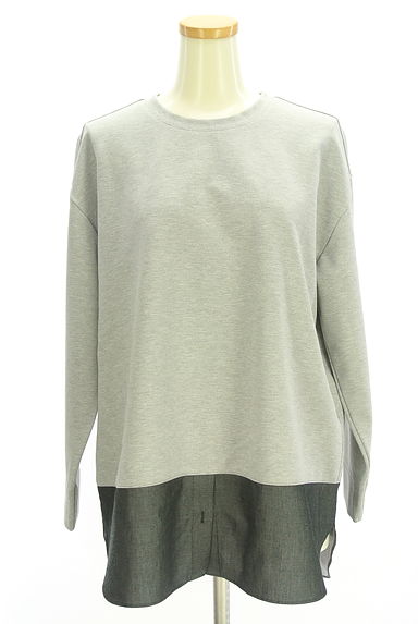 LEILIAN（レリアン）の古着「レイヤード風ストレッチトップス（カットソー・プルオーバー）」大画像１へ