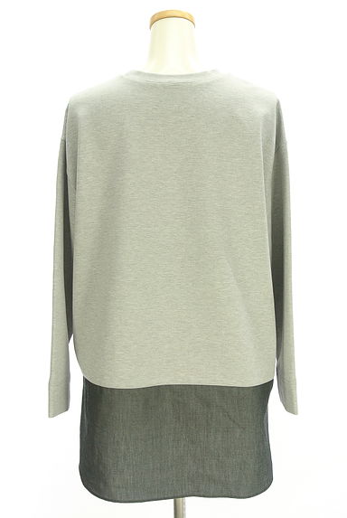 LEILIAN（レリアン）の古着「レイヤード風ストレッチトップス（カットソー・プルオーバー）」大画像２へ