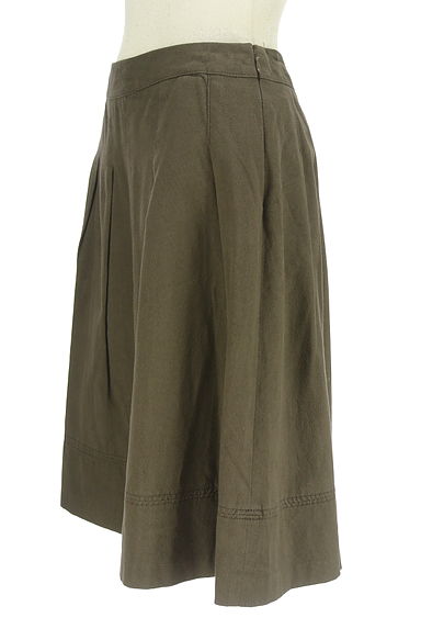 INDIVI（インディヴィ）の古着「スウェード膝丈フレアスカート（スカート）」大画像３へ