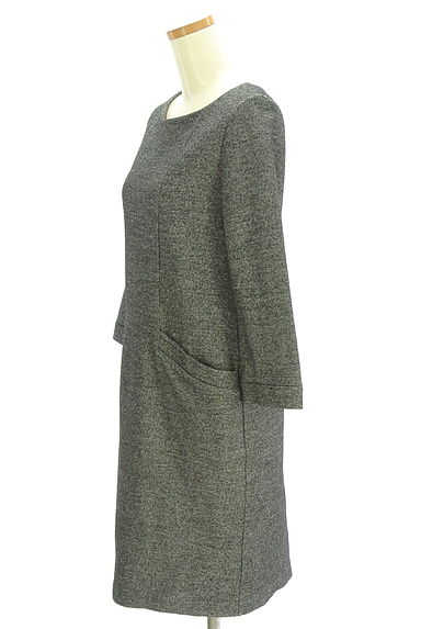 7-ID concept（セブンアイディーコンセプト）の古着「8分袖膝丈コクーンワンピース（ワンピース・チュニック）」大画像３へ