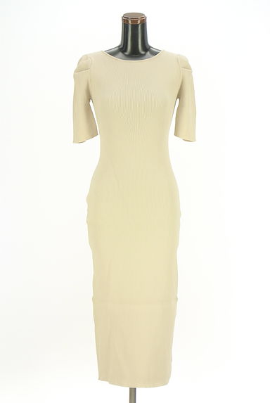 クリックで大画像表示 LILLIAN CARAT(リリアンカラット)の古着「チュールビスチェ付き半そでリブニットワンピース(ワンピース・チュニック)」大画像5へ