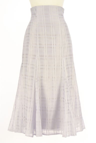 LILLIAN CARAT（リリアンカラット）の古着「チェック柄シアーロングスカート（ロングスカート・マキシスカート）」大画像１へ