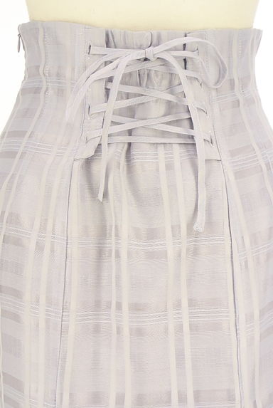 LILLIAN CARAT（リリアンカラット）の古着「チェック柄シアーロングスカート（ロングスカート・マキシスカート）」大画像４へ