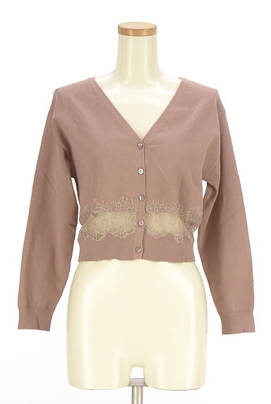 JILL by JILLSTUART（ジルバイジルスチュアート）の古着「裾レースニットカーディガン（カーディガン・ボレロ）」大画像１へ