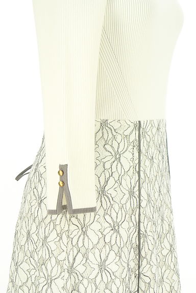 クリックで大画像表示 Apuweiser riche(アプワイザーリッシェ)の古着「ニット×レースロングワンピース(ワンピース・チュニック)」大画像4へ